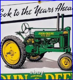 RARE John Deere Tractor Porcelain Signs Ande Rooney Advertising Vtg 1995 & 2000