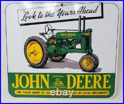 RARE John Deere Tractor Porcelain Signs Ande Rooney Advertising Vtg 1995 & 2000