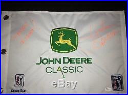 RARE Jordan Spieth Signed John Deere Pin Flag JSA COA TEXAS LONGHORNS MASTERS