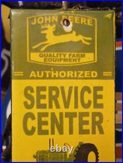 RARE VINTAGE JOHN DEERE FARM IMPLEMENT 4 LEG DEAR 8 Porcelain Metal Sign RARE VINTAGE JOHN DEERE FARM IMPLEMENT 4 LEG DEAR 8 Porcelain Metal Sign