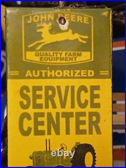 RARE VINTAGE JOHN DEERE FARM IMPLEMENT 4 LEG DEAR 8 Porcelain Metal Sign RARE VINTAGE JOHN DEERE FARM IMPLEMENT 4 LEG DEAR 8 Porcelain Metal Sign