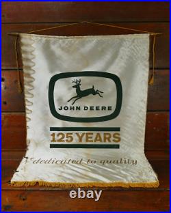 RARE Vintage 1962 John Deere 125th Anniversary Advertising Silk Banner Sign 44