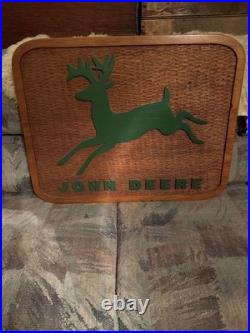RARE Vintage Heavy Wooden John Deere Sign