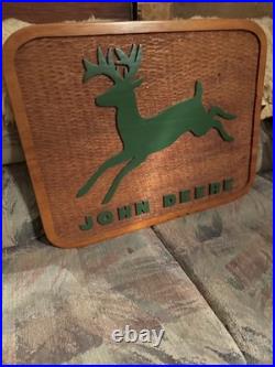 RARE Vintage Heavy Wooden John Deere Sign