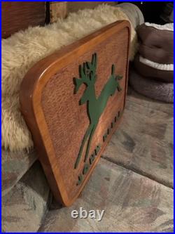 RARE Vintage Heavy Wooden John Deere Sign
