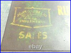 RARE Vintage JOHN DEERE JD FARM Machinery Advertising SPRINGFIELD MN TOOL BOX