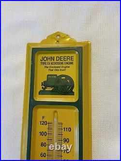 RARE Vintage John Deere Type EK Kerosene Engine Thermometer Metal Advertising