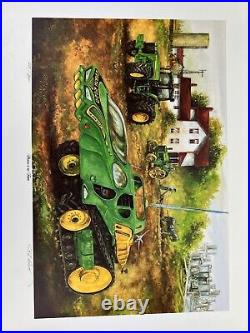 RL Crouse Promise To Our Future 221/2000 Print Signed W COA John Deere Tractor