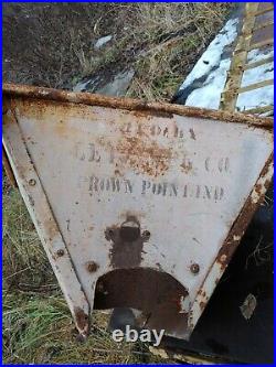 Rare 1920s Vintage John Deere lentz Farm Tractor Plow Gas Oil Garage sign 4 side