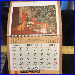 Rare 1955 Massey-Harris Dealer Calendar (Red Oak, Iowa) Good Condition! Used