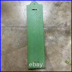 Rare John Deere Thermometer Faux Wood Green & Yellow Works Large 29 Tall