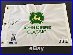 Rare Jordan Spieth Signed 2015 John Deere Classic Flag, JSA/LOA