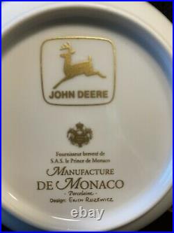 Rare Logo John Deere Manufacture De Monaco Porcelaine- Monaco Employee Meeting
