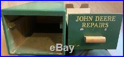 Rare Vintage 30's 40's JOHN DEERE Repairs Customer Box Dealer Wood Advertising