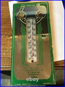 Rare Vintage Advertising Thermometer Mirror