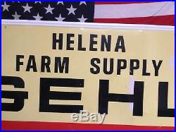 Rare. Vintage GEHL Helena Farm Supply Sales And Service Metal Sign John Deere