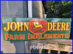 Rare Vintage John Deere 36 Porcelain Sign Rare Tractor Farm Implements Dealer