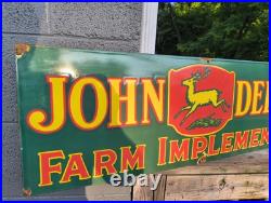 Rare Vintage John Deere 36 Porcelain Sign Rare Tractor Farm Implements Dealer