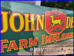Rare Vintage John Deere 36 Porcelain Sign Rare Tractor Farm Implements Dealer