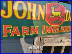 Rare Vintage John Deere 36 Porcelain Sign Rare Tractor Farm Implements Dealer