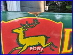 Rare Vintage John Deere 36 Porcelain Sign Rare Tractor Farm Implements Dealer