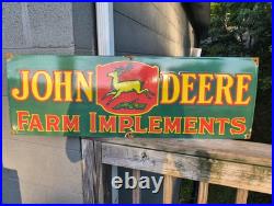 Rare Vintage John Deere 36 Porcelain Sign Rare Tractor Farm Implements Dealer