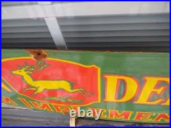 Rare Vintage John Deere 3ft Porcelain Sign Rare Tractor Farm Implements Dealer