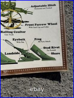 Rare Vintage John Deere Gang Plow Advertising Poster Sign Factory Issued