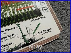 Rare Vintage John Deere Grain Drill Advertising Poster Sign Factory Issued
