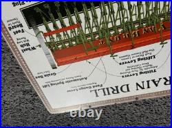 Rare Vintage John Deere Grain Drill Advertising Poster Sign Factory Issued