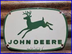 Rare Vintage John Deere Porcelain Sign 1962 Tractor Farming Farm Equipment 12