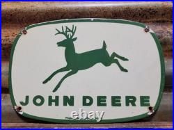 Rare Vintage John Deere Porcelain Sign 1962 Tractor Farming Farm Equipment 12