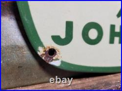 Rare Vintage John Deere Porcelain Sign 1962 Tractor Farming Farm Equipment 12