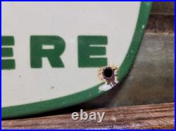 Rare Vintage John Deere Porcelain Sign 1962 Tractor Farming Farm Equipment 12