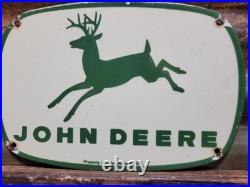 Rare Vintage John Deere Porcelain Sign 1962 Tractor Farming Farm Equipment 12