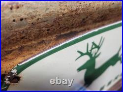Rare Vintage John Deere Porcelain Sign 1962 Tractor Farming Farm Equipment 12