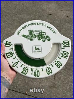 Rare Vtg John Deere Thermometer 1980s-90s Plastic Scale Style Tractor Graphics