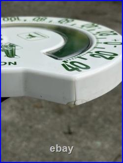 Rare Vtg John Deere Thermometer 1980s-90s Plastic Scale Style Tractor Graphics