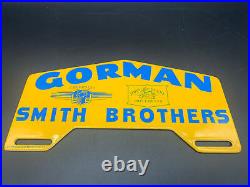 Rare porcelain advertising Gorman Smith Bros Chevrolet Dealers John Deere Topper