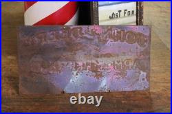 SCARCE 1930s JOHN DEERE DANE MADISON WISCONSIN EMBOSSED PAINTED TIN TACKER SIGN