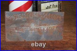 SCARCE 1930s JOHN DEERE DANE MADISON WISCONSIN EMBOSSED PAINTED TIN TACKER SIGN