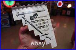 SCARCE 1950s CATERPILLAR WHAYNE BOLT DRILL GAUGE PAINTED METAL DEALER PROMO SIGN