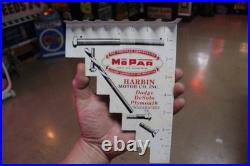 SCARCE 1950s CHRYSLER MOPAR BOLT DRILL GAUGE PAINTED METAL DEALER PROMO SIGN