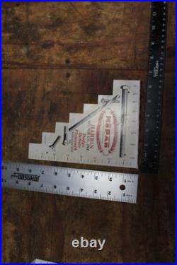 SCARCE 1950s CHRYSLER MOPAR BOLT DRILL GAUGE PAINTED METAL DEALER PROMO SIGN
