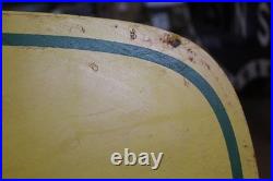 SCARCE 1950s JOHN DEERE 4-LEG PAINTED METAL DEALER SIGN FARM TRACTOR CORN BARN