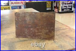 SCARCE 1950s JOHN DEERE FERTILIZER PAINTED METAL DEALER SIGN FARM TRACTOR CORN
