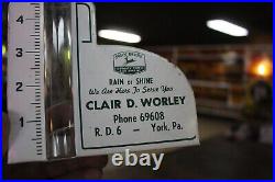 SCARCE 1950s JOHN DEERE TRACTOR DEALER PAINTED METAL RAIN GAUGE SIGN YORK PA