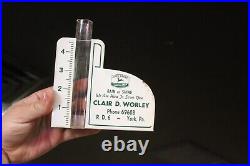 SCARCE 1950s JOHN DEERE TRACTOR DEALER PAINTED METAL RAIN GAUGE SIGN YORK PA
