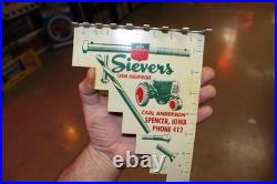 SCARCE 1950s OLIVER IOWA BOLT DRILL GAUGE PAINTED METAL DEALER PROMO SIGN