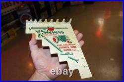 SCARCE 1950s OLIVER IOWA BOLT DRILL GAUGE PAINTED METAL DEALER PROMO SIGN